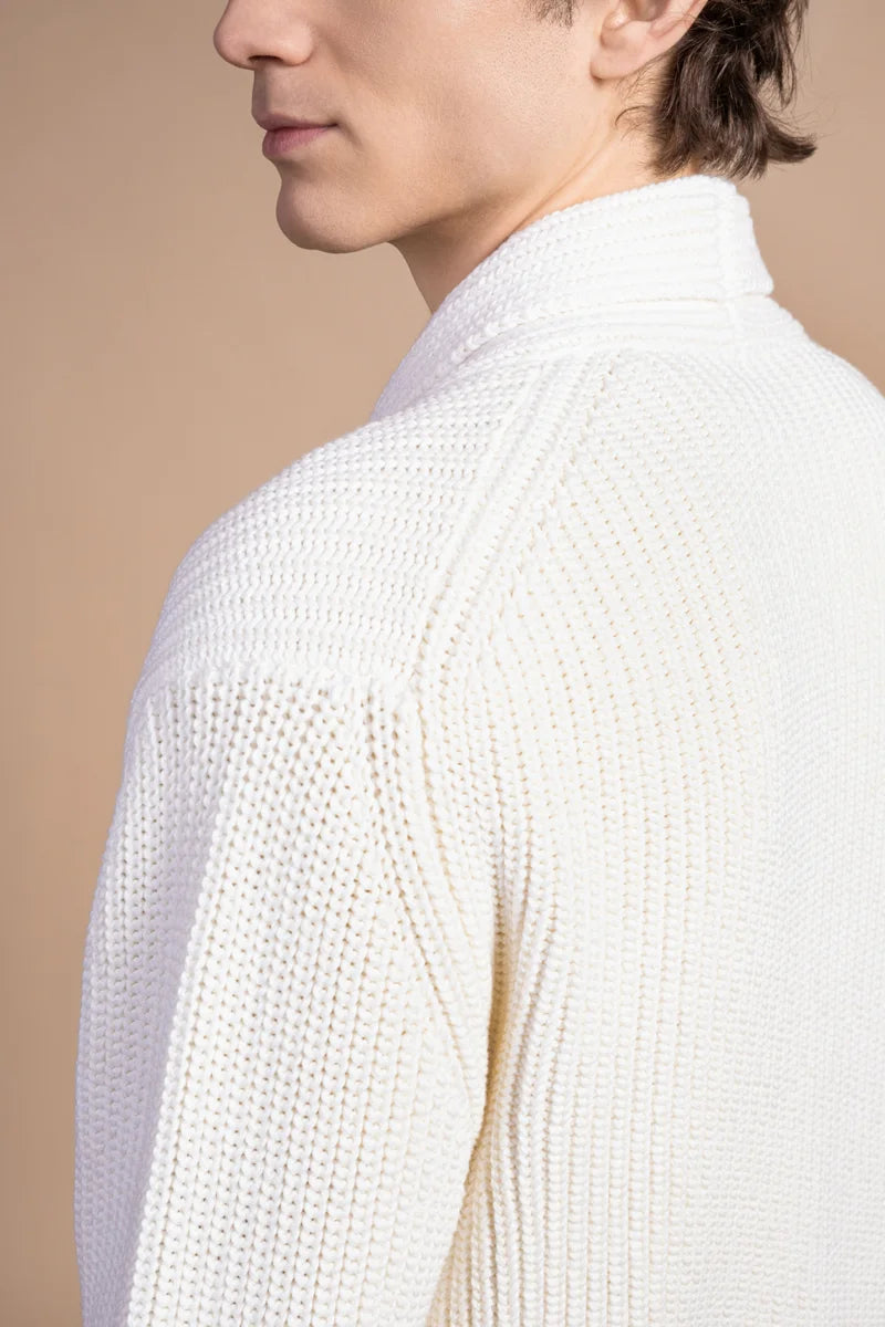Cardigan collo sciallato