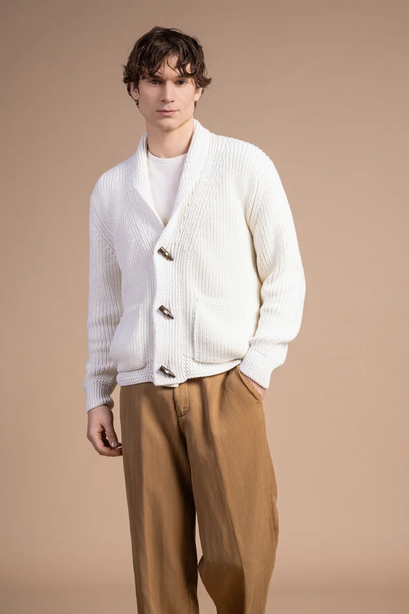 Cardigan collo sciallato
