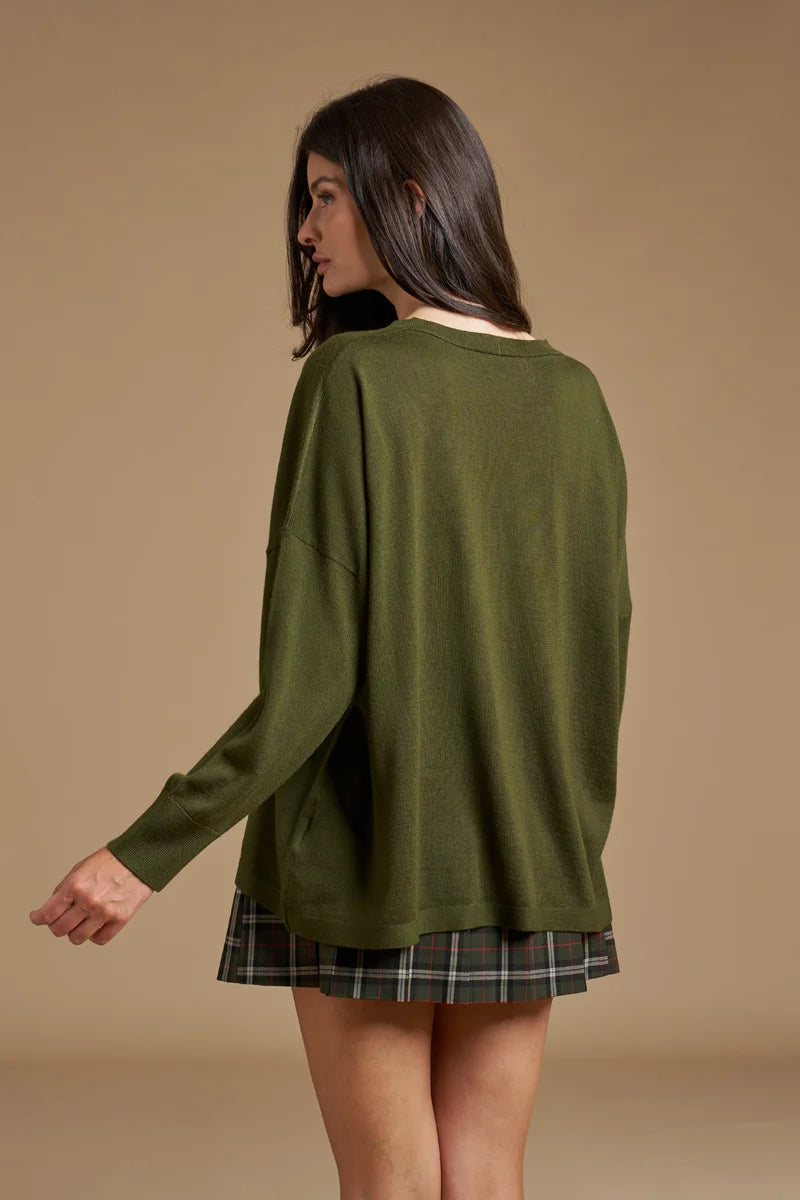 Cardigan V over in Lana Merino