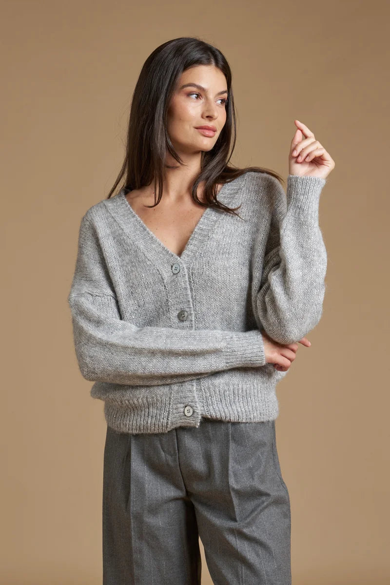 Cardigan con micro pailettes