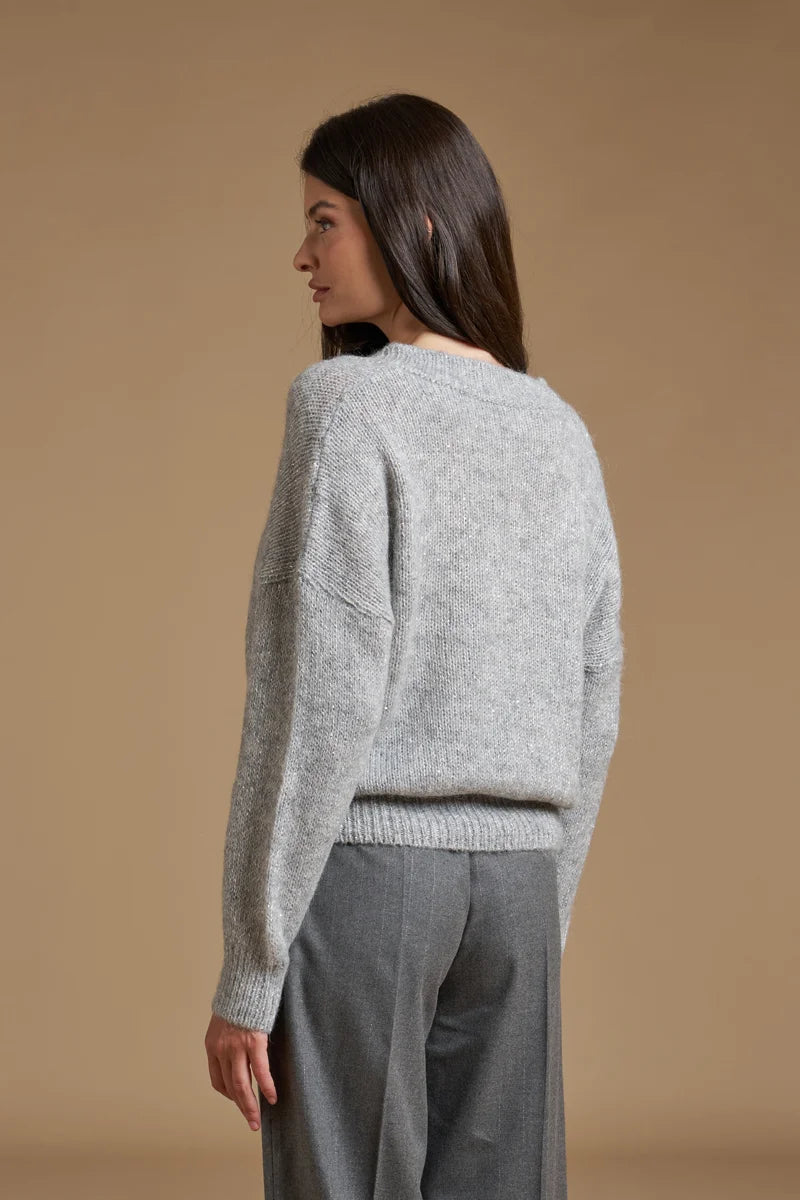 Cardigan con micro pailettes