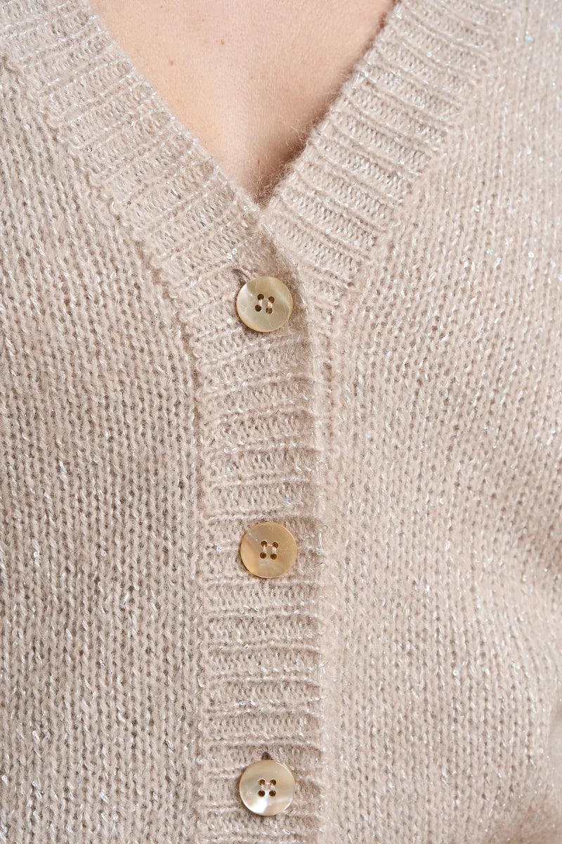 Cardigan con micro pailettes