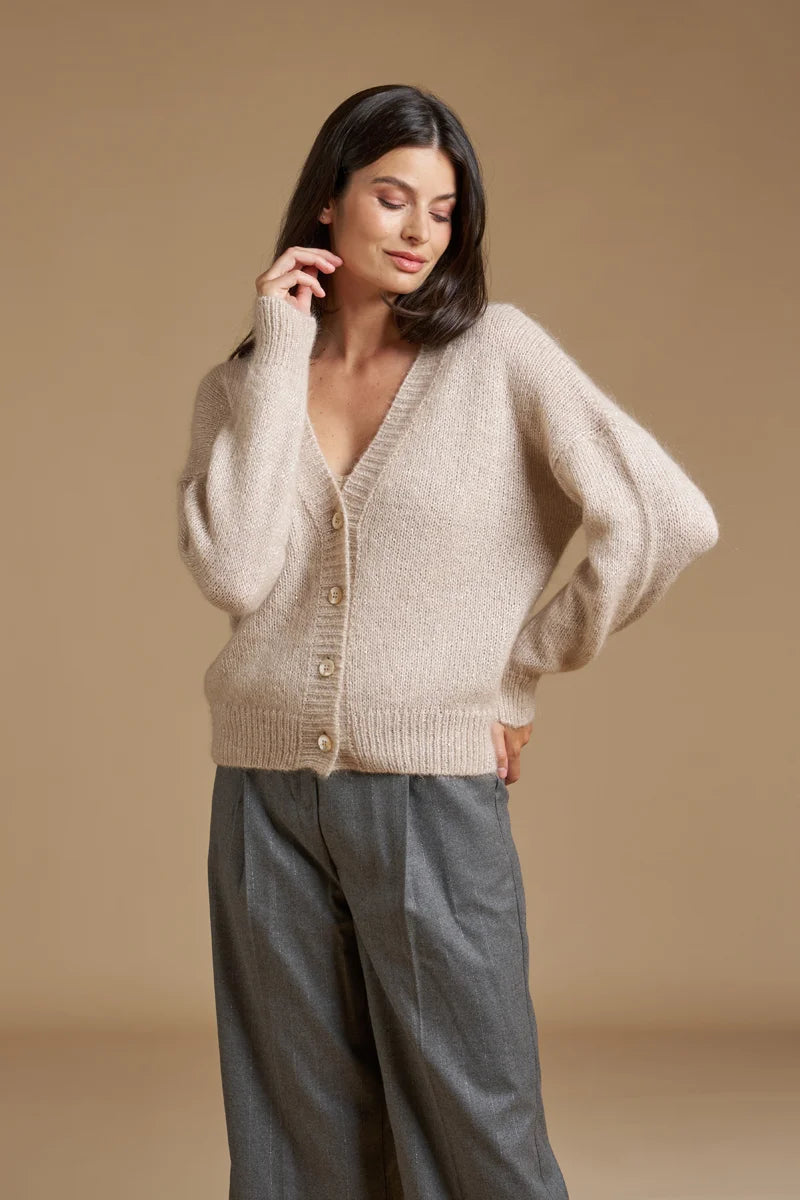 Cardigan con micro pailettes