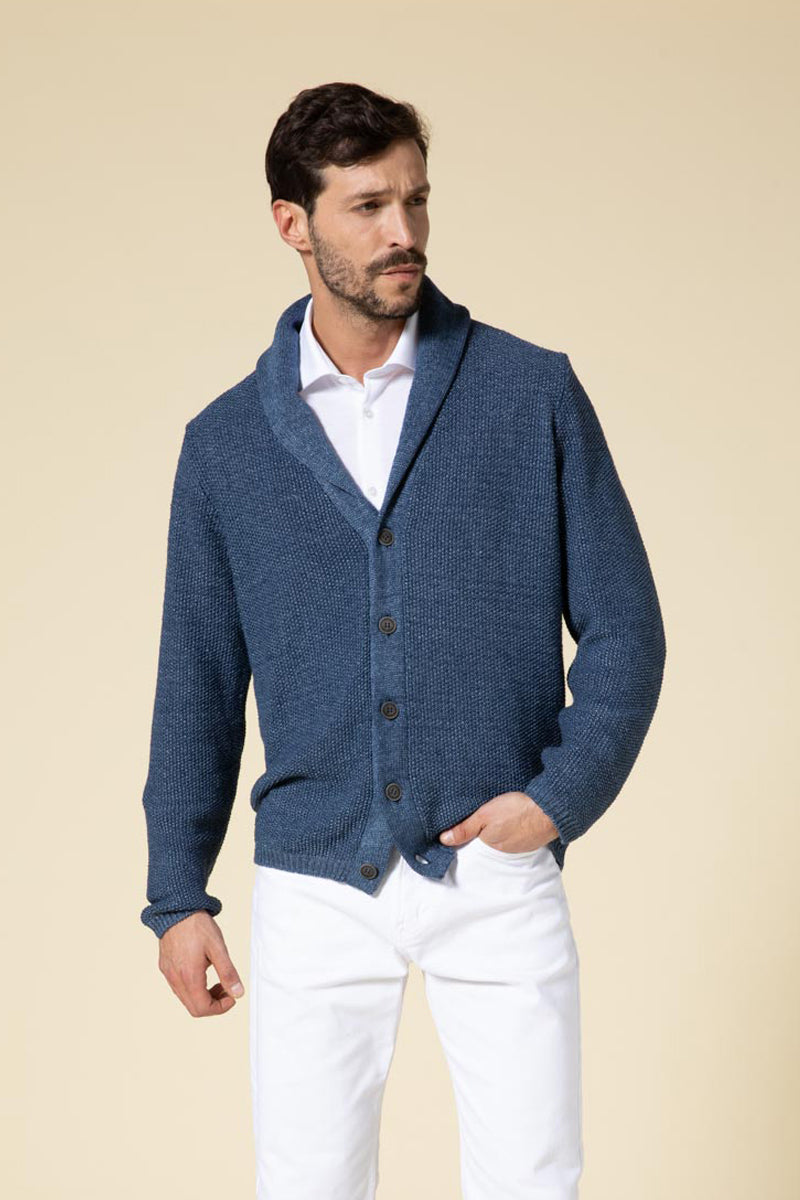 "Charles" cardigan 100% Lino