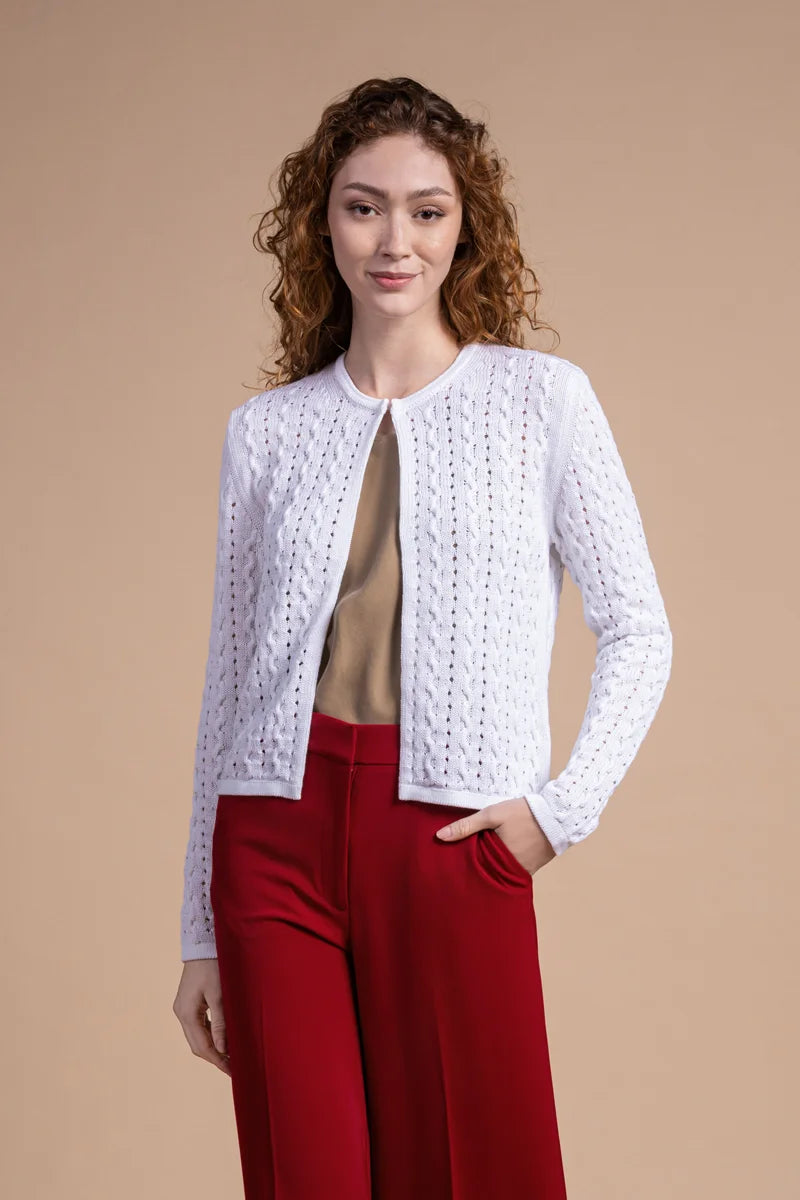 Cardigan punto mosso