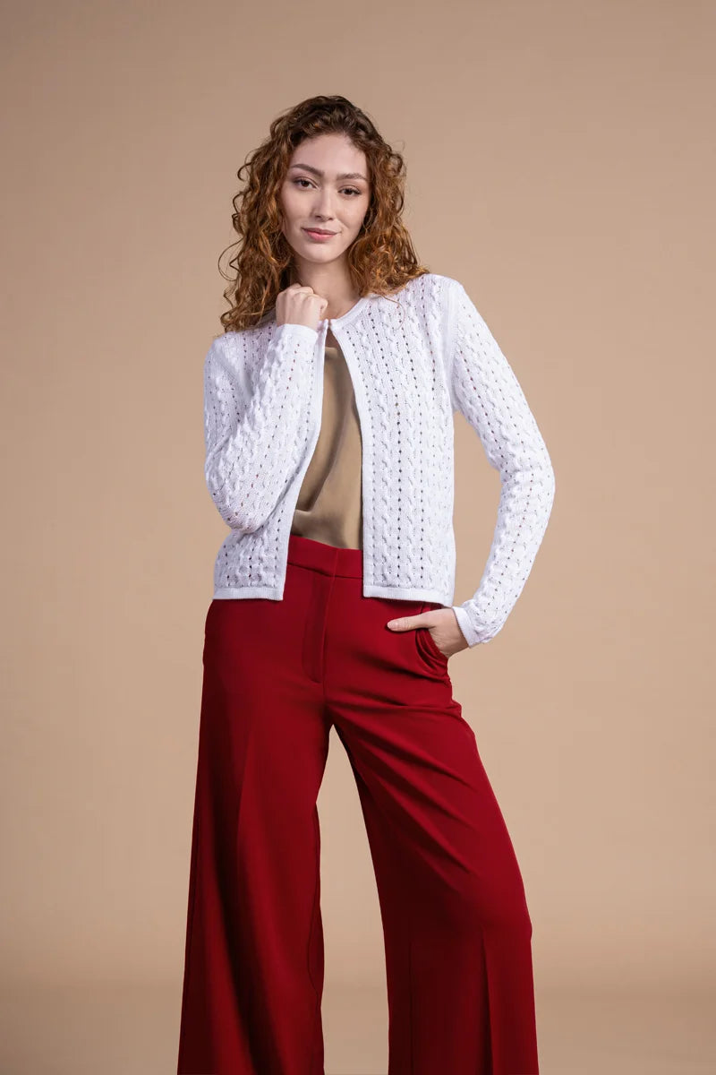Cardigan punto mosso