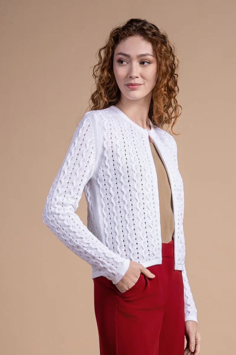 Cardigan punto mosso