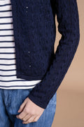 Cardigan punto mosso
