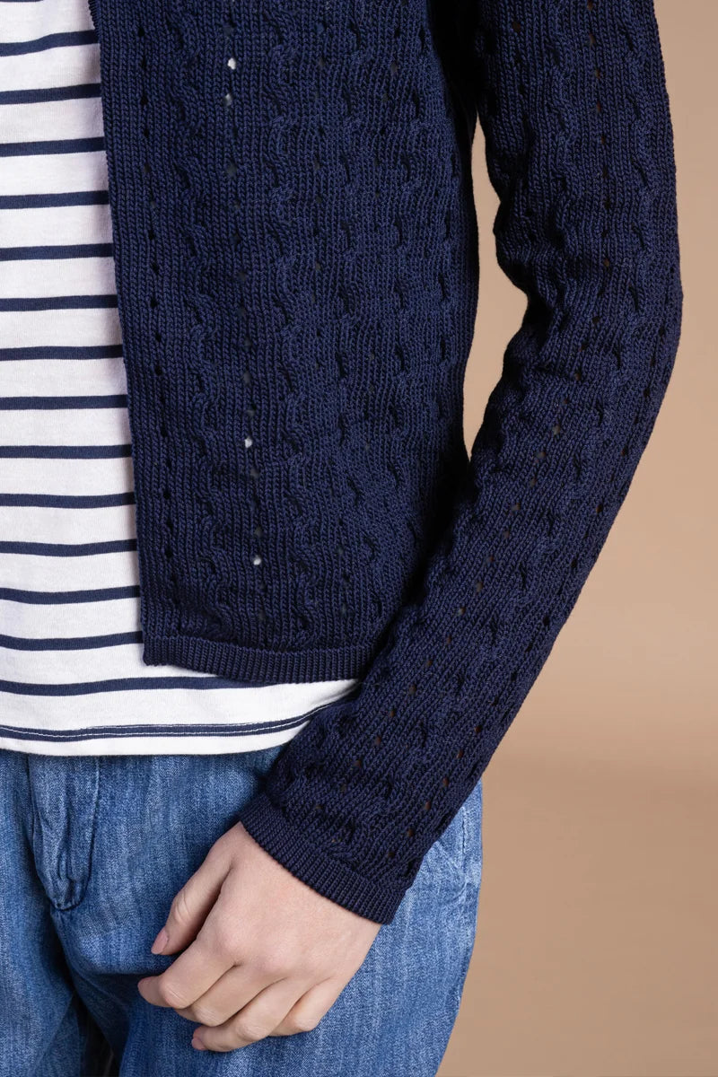 Cardigan punto mosso