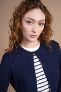Cardigan punto mosso