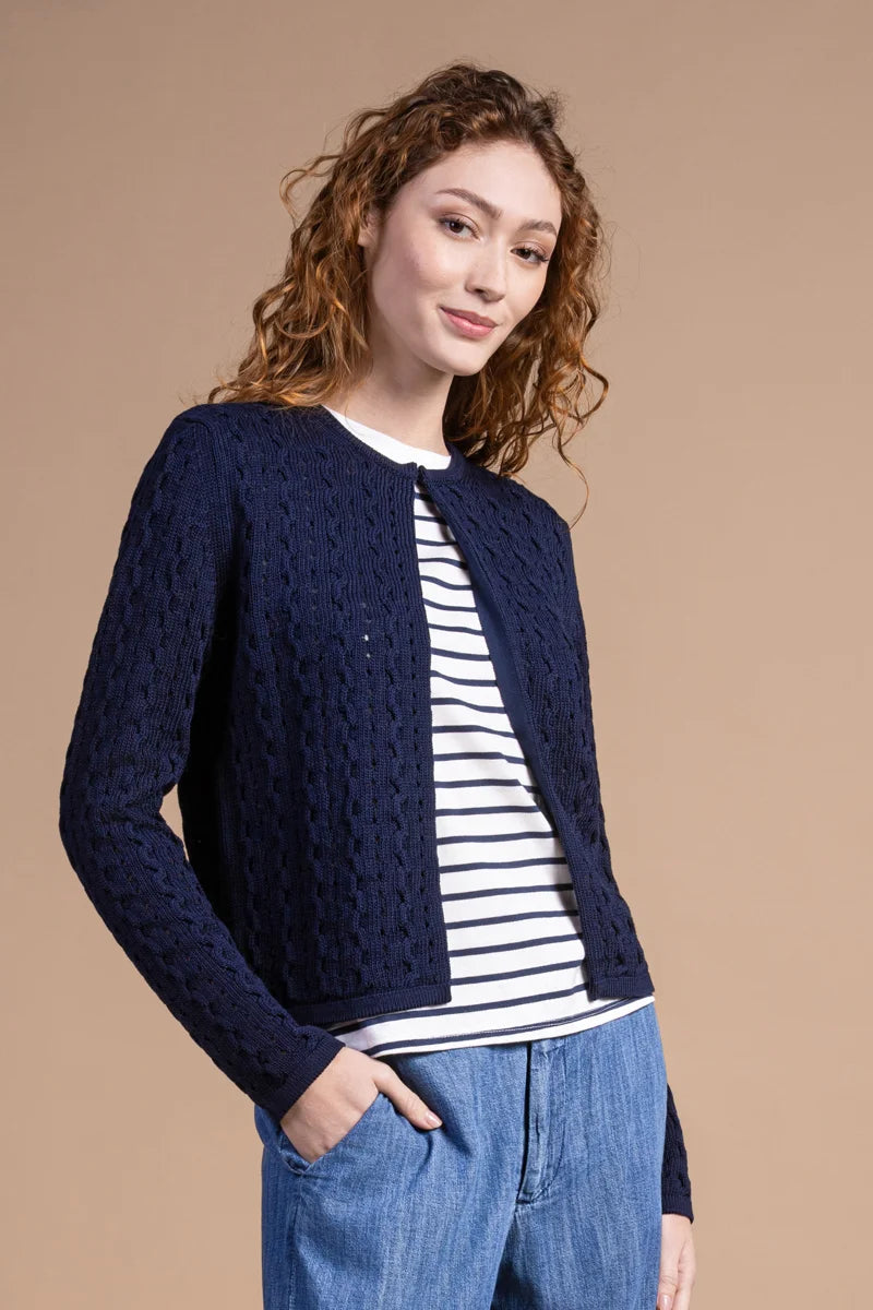 Cardigan punto mosso