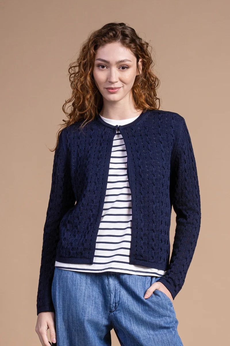Cardigan punto mosso