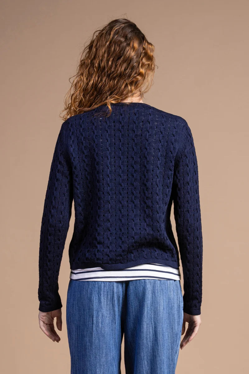 Cardigan punto mosso