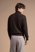 Fullzip testurizzato in Lana Merino