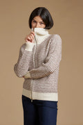 Full zip Jacquard Alpaca blend