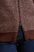Full zip Jacquard Alpaca blend