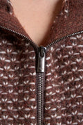 Full zip Jacquard Alpaca blend