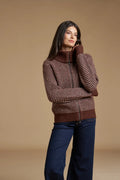 Full zip Jacquard Alpaca blend