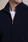 Fullzip punto tuck 100% Merino