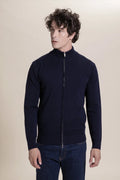 Fullzip punto tuck 100% Merino