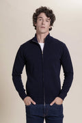 Fullzip punto tuck 100% Merino