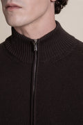 Fullzip punto tuck 100% Merino