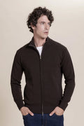 Fullzip punto tuck 100% Merino