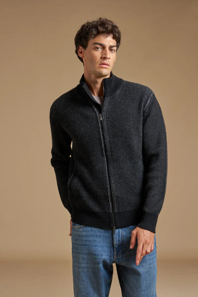 Full zip costa bicolore