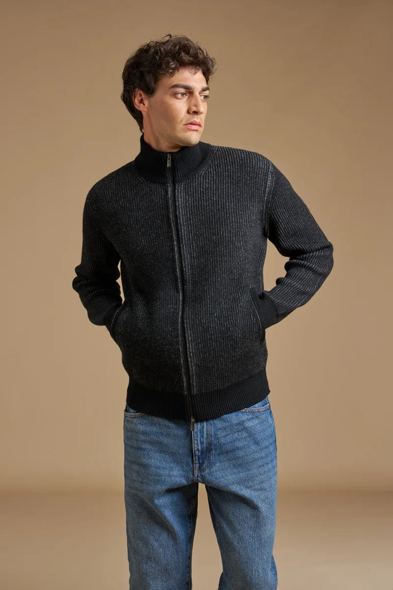 Full zip costa bicolore