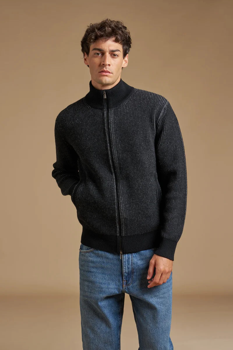 Full zip costa bicolore