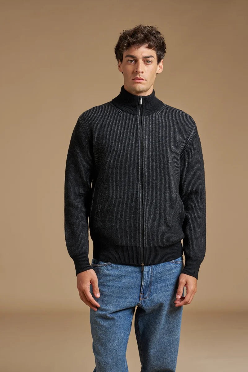 Full zip costa bicolore