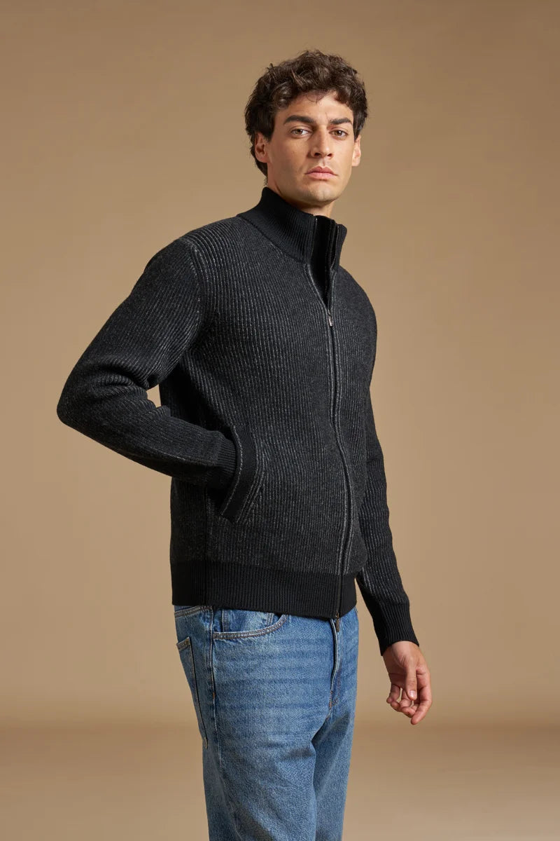 Full zip costa bicolore