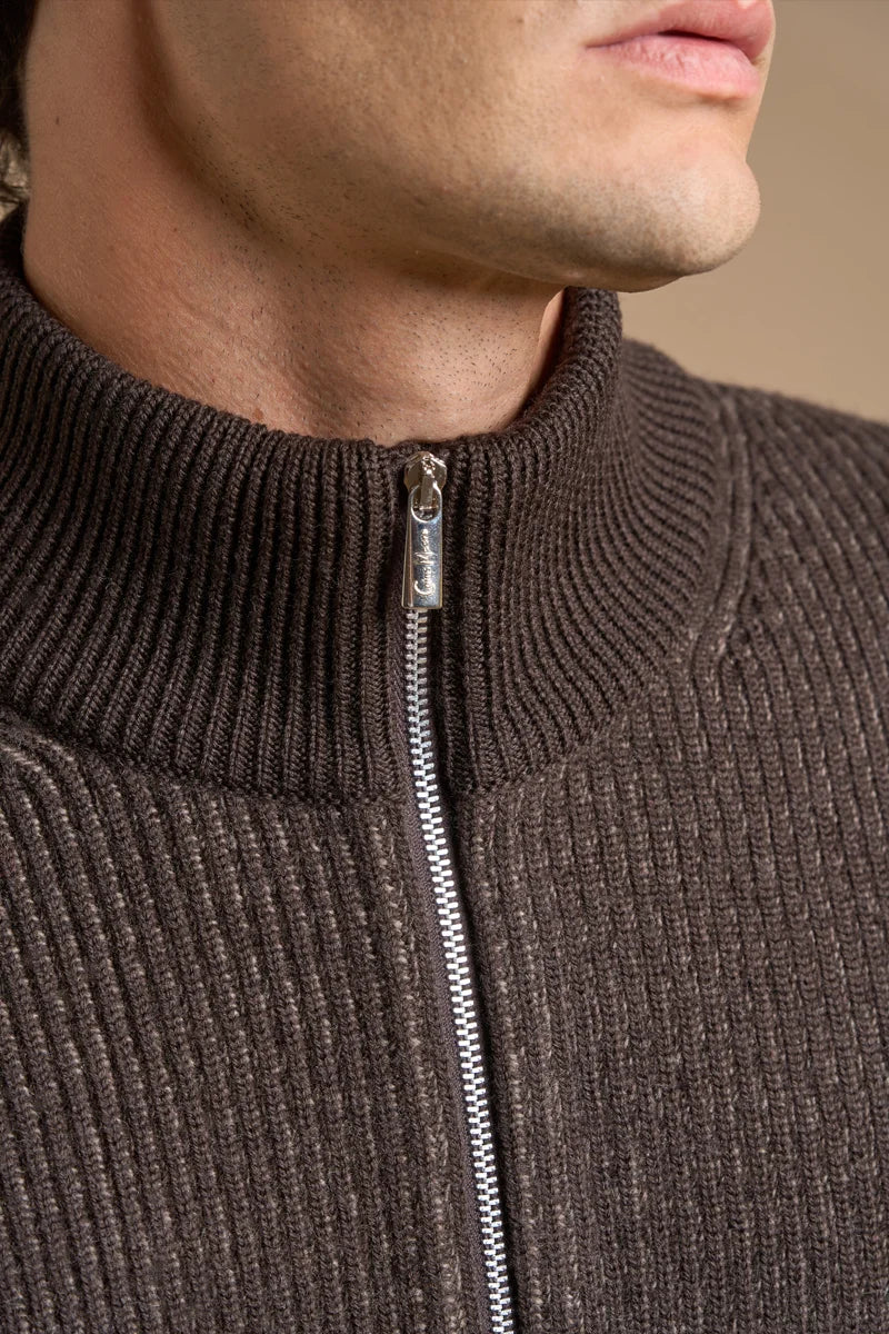 Full zip costa bicolore