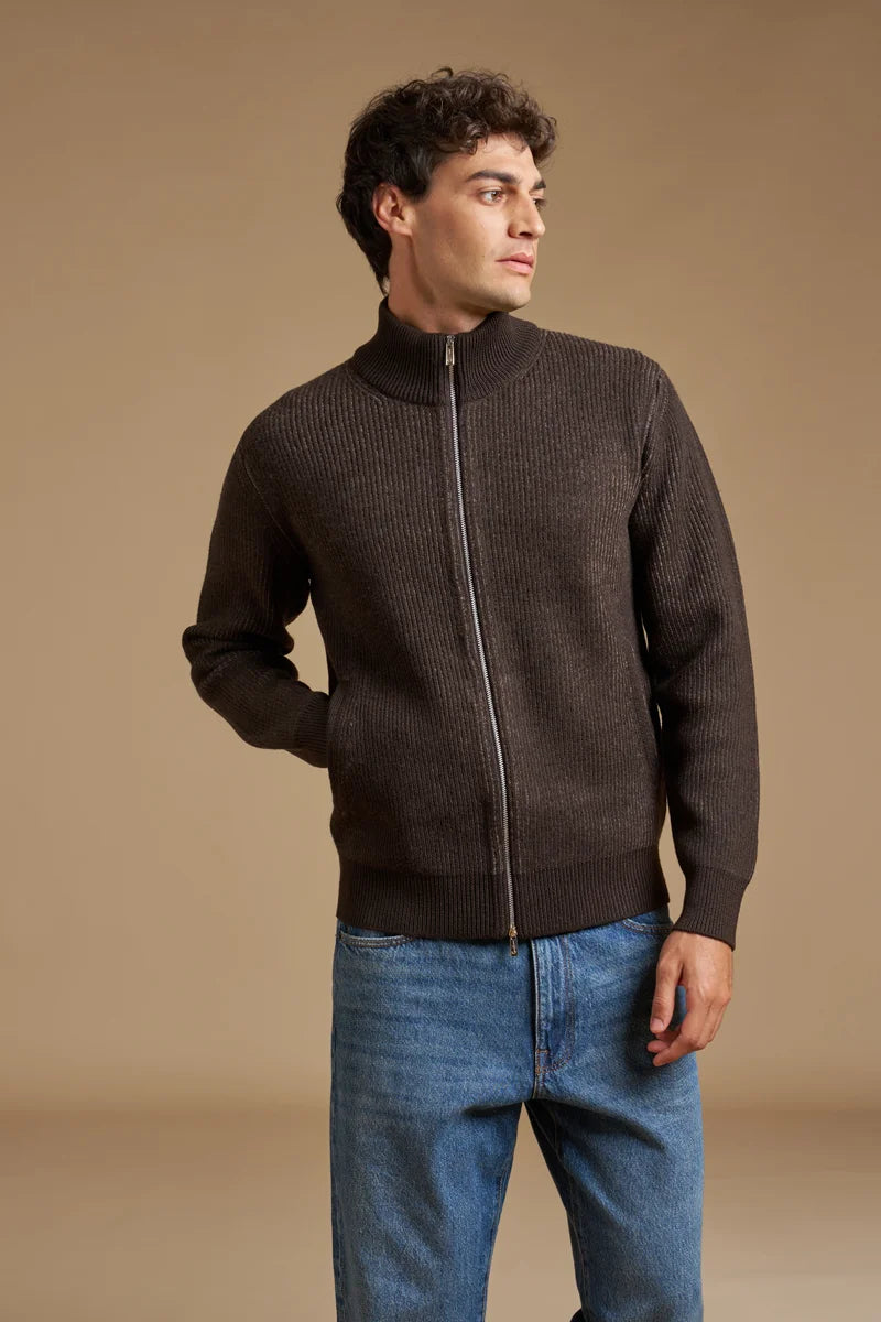 Full zip costa bicolore