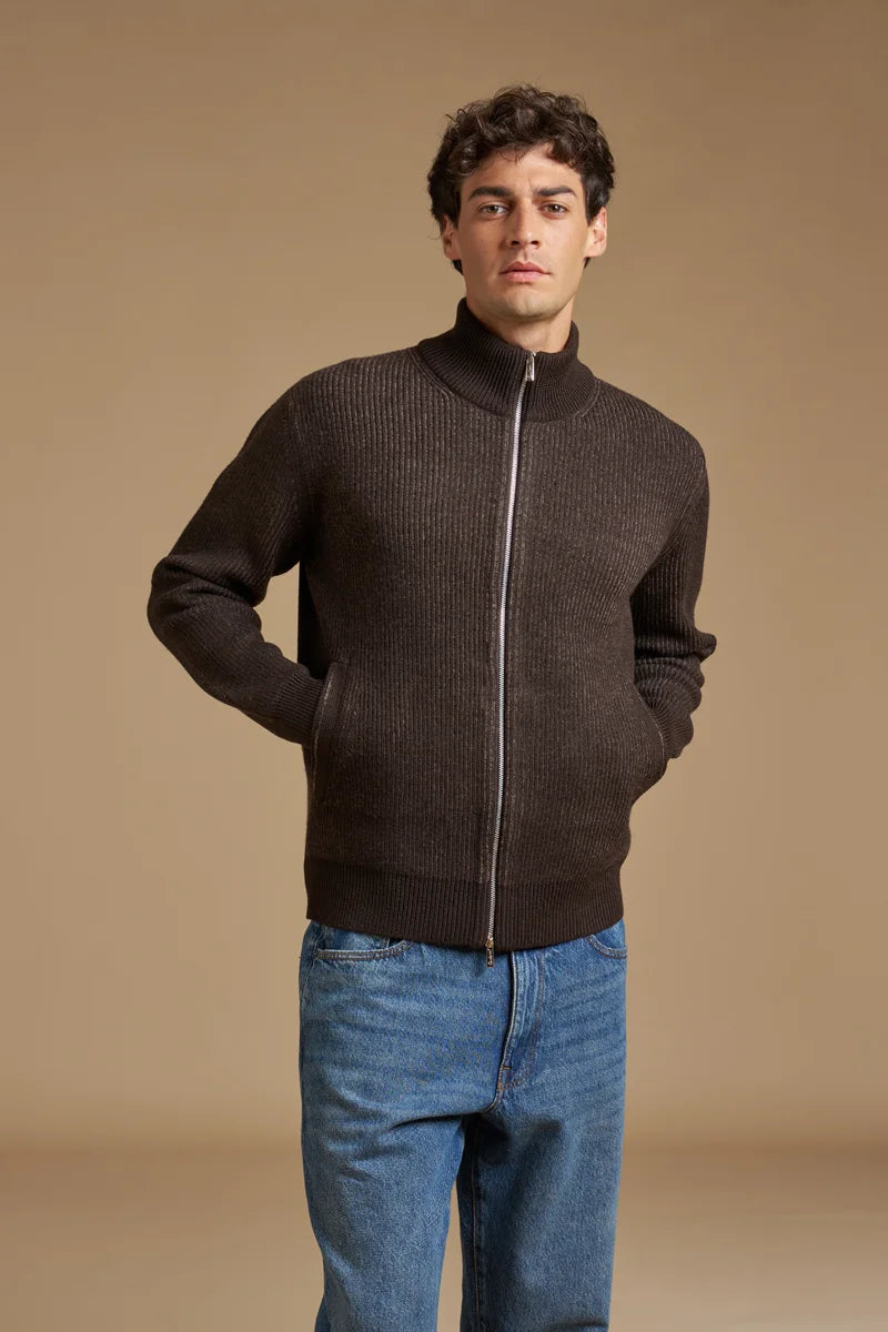 Full zip costa bicolore