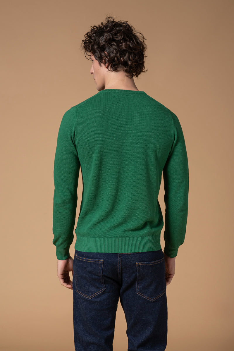 Girocollo grana di riso 100% Cotone