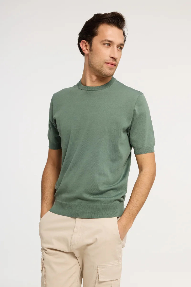 T-shirt in maglia extra-light in Cotone