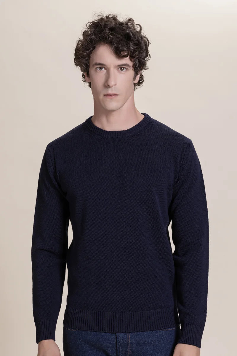 Girocollo punto tuck 100% Merino