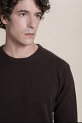 Girocollo punto tuck 100% Merino