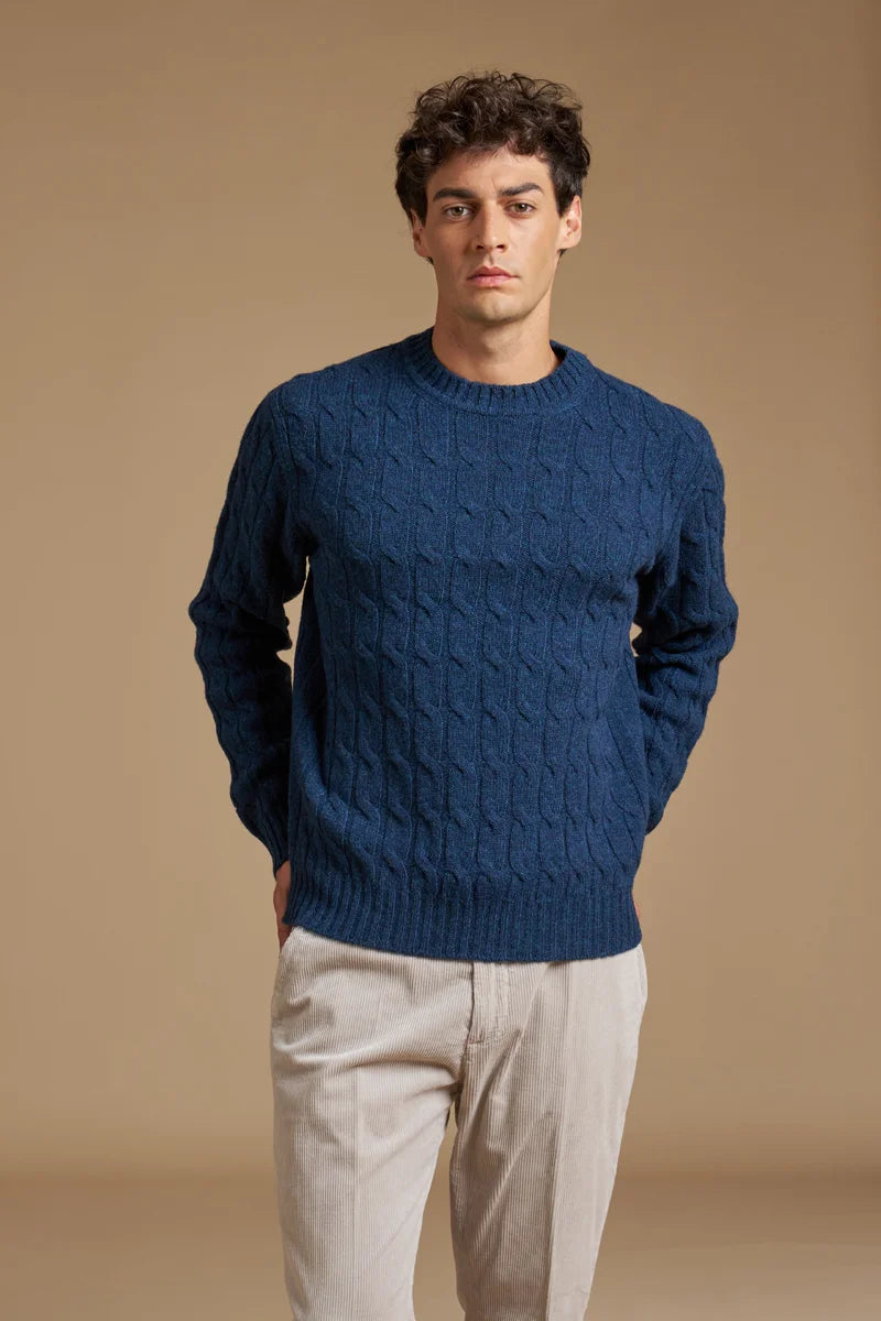 Girocollo trecce 100% Shetland