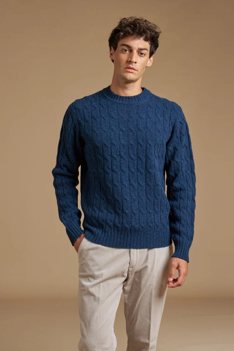 Girocollo trecce 100% Shetland