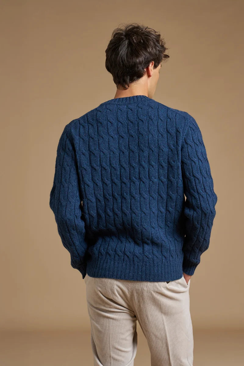 Girocollo trecce 100% Shetland