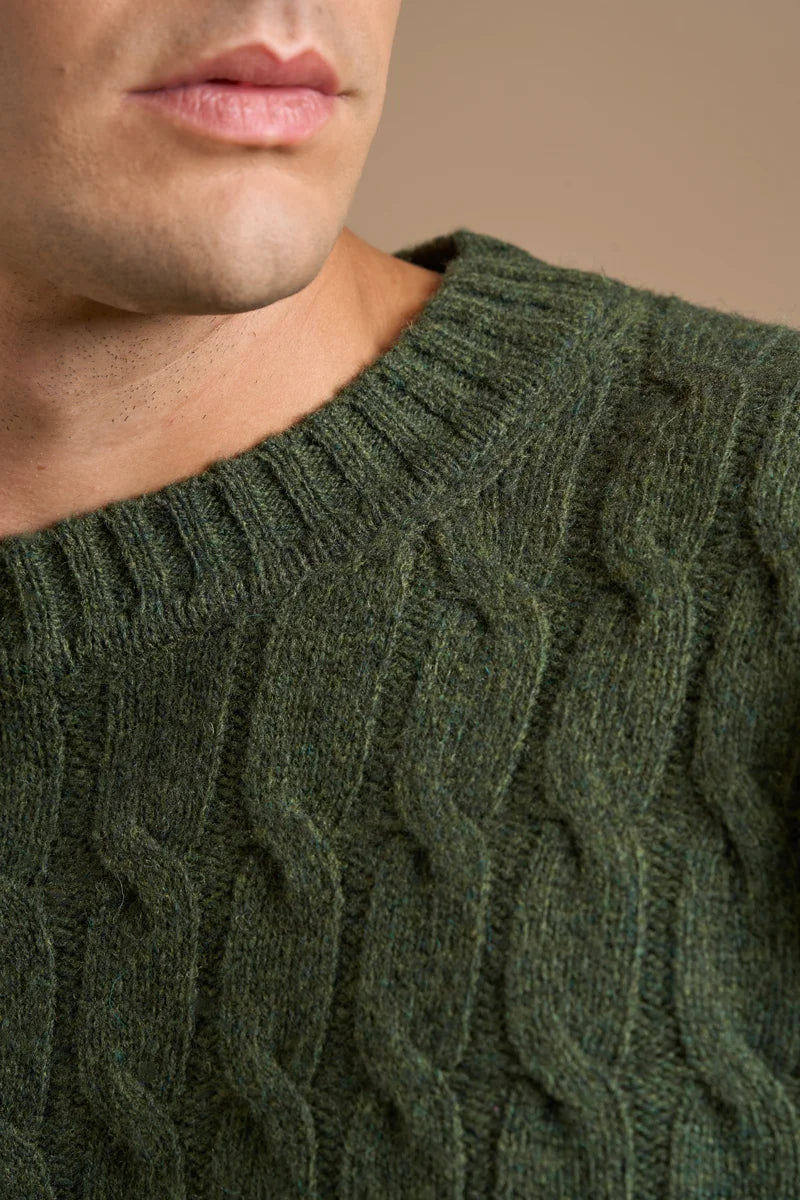 Girocollo trecce 100% Shetland