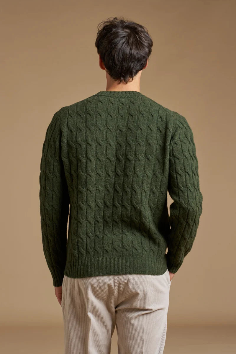Girocollo trecce 100% Shetland