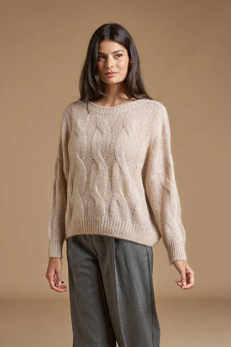 Pull paillettes a trecce