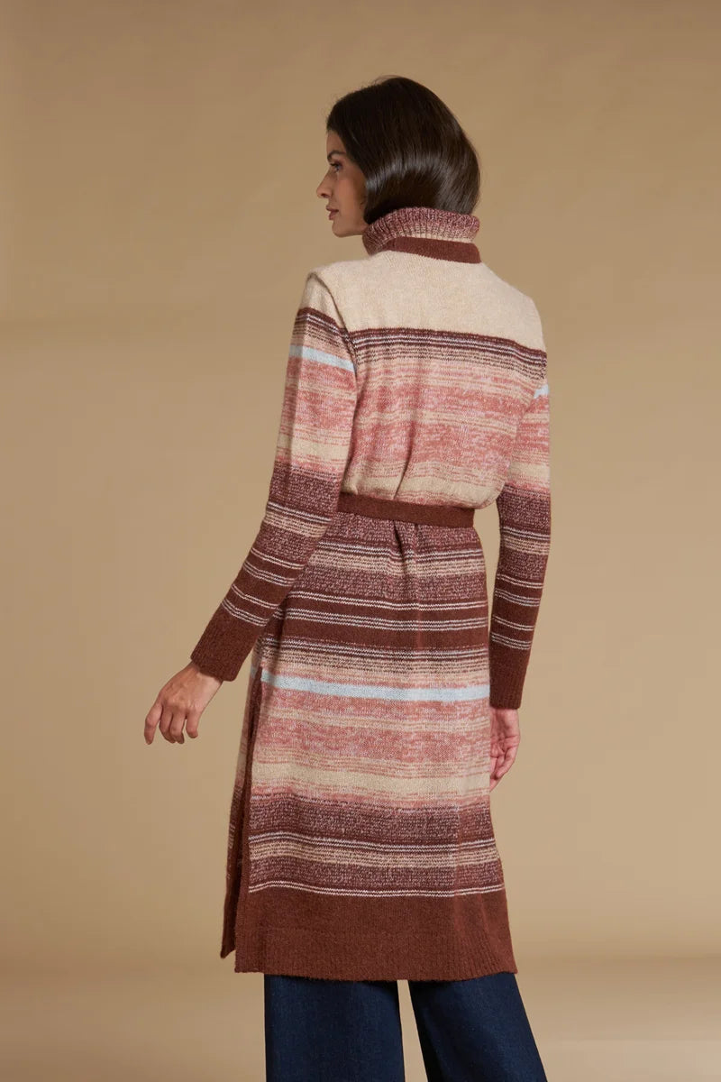 Gilet lungo rigato dégradé