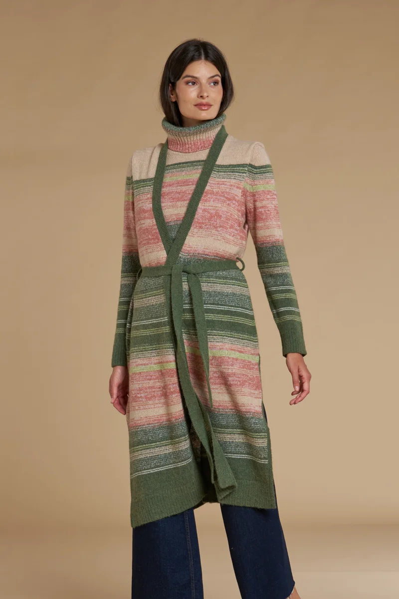 Gilet lungo rigato dégradé