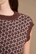 Gilet jacquard a rombi