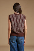 Gilet jacquard a rombi