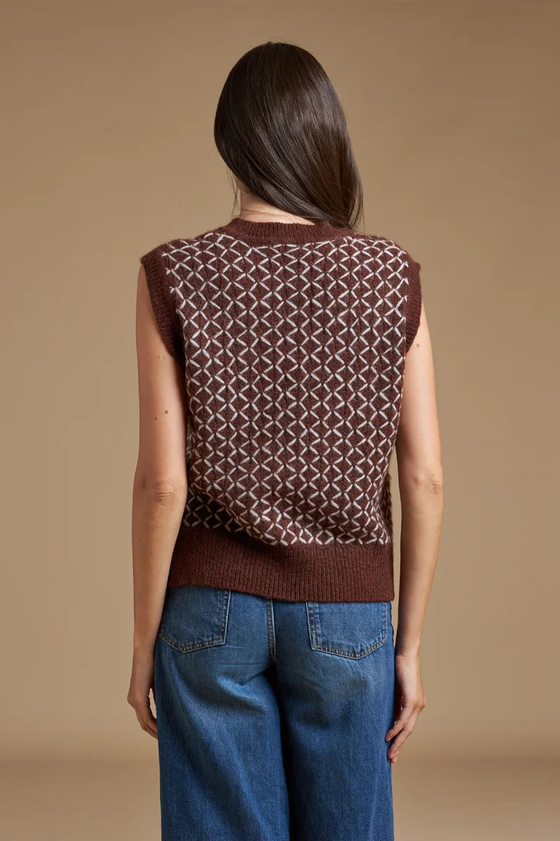 Gilet jacquard a rombi